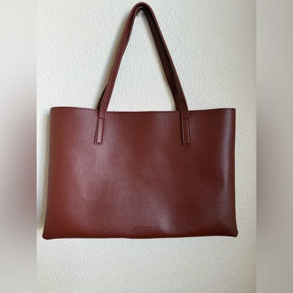 Vince Camuto Brown and Black Tote Bag/Dust Bag - Picture 2 of 7